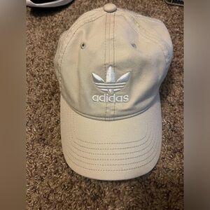 Tan/off white colored Adidas hat